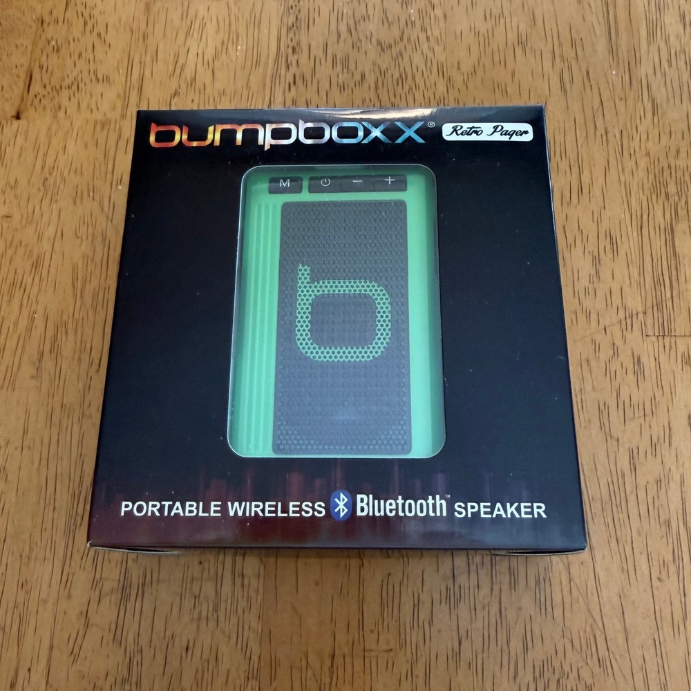 NEW! Bumpboxx Retro Pager Bluetooth Speaker OS Green Portable Wireless IPX6